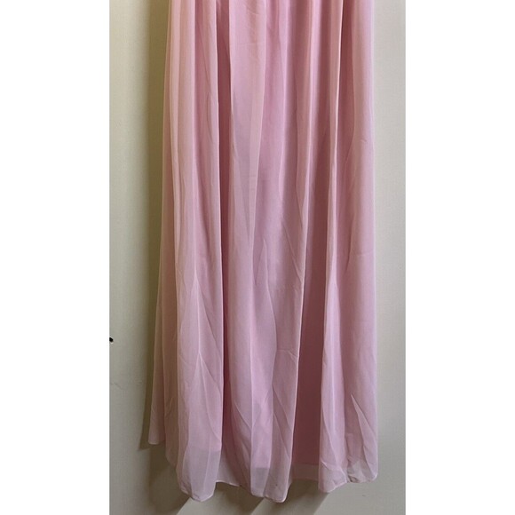 NWT Donna Morgan Collection Chiffon Formal Dress Sz 16 Pink Sweetheart Strapless - Picture 3 of 13